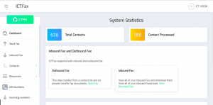 ICTFAX Software - system statistics